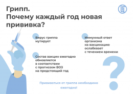 Эпидемиолог взрослой поликлиники Елена Ширяева рассказывает о вакцинации от гриппа