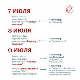 С 7 по 13 июля в Краснодарском крае пройдут мероприятия, в рамках недели профилактики аллергических заболеваний