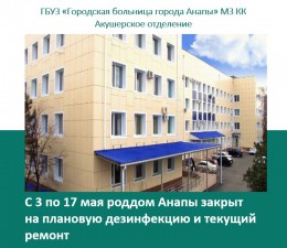 Анапский роддом закрывается на две недели