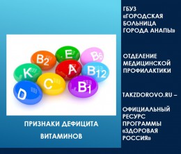 ПРИЗНАКИ ДЕФИЦИТА ВИТАМИНОВ